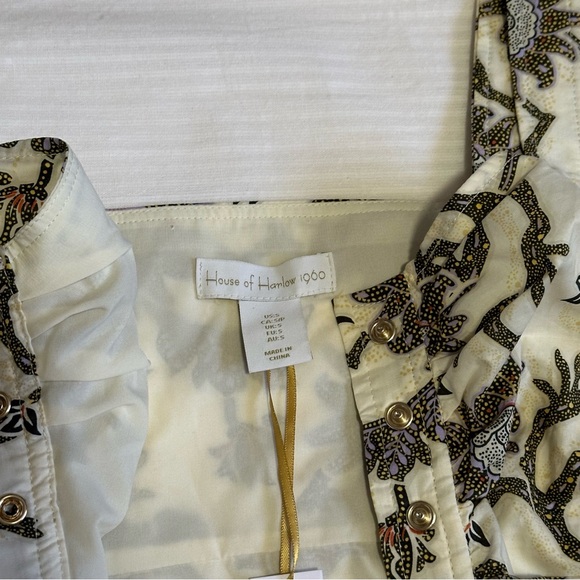 NWT House of Harlow 1960 Boho Batik Floral Crop Top New Size S - Picture 5 of 10